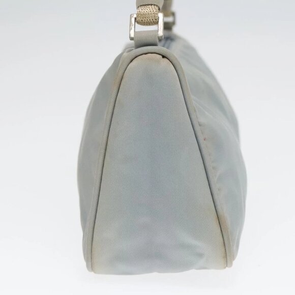 PRADA Pouch Nylon Blue Beige Silver Auth ep5947 - Picture 5 of 15